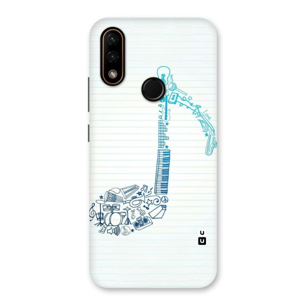 Music Note Design Back Case for Lenovo A6 Note