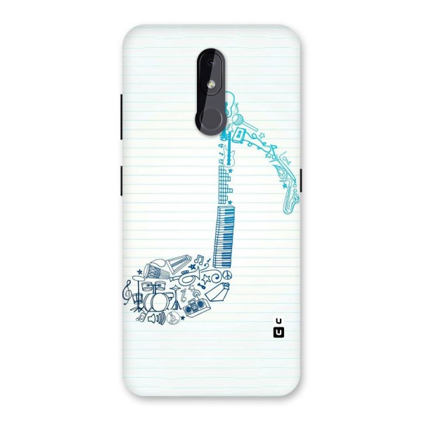 Music Note Design Back Case for Nokia 3.2