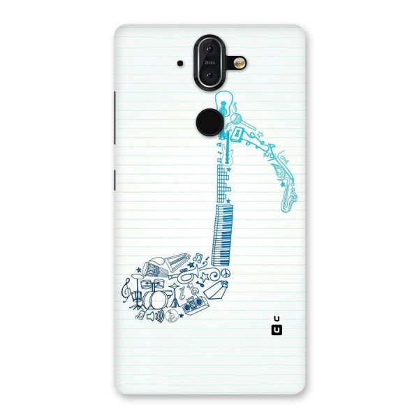 Music Note Design Back Case for Nokia 8 Sirocco