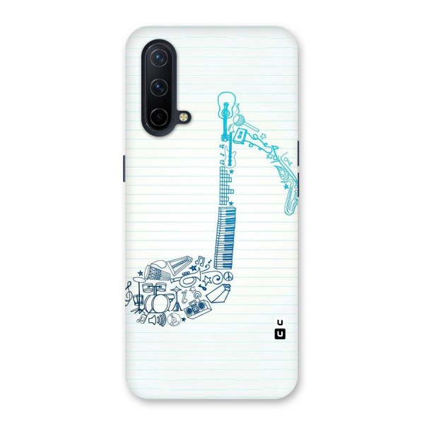 Music Note Design Back Case for OnePlus Nord CE 5G