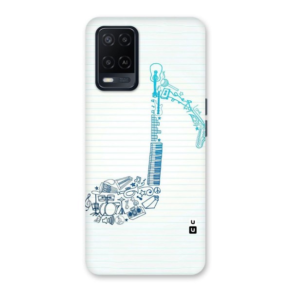 Music Note Design Back Case for Oppo A54