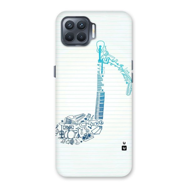 Music Note Design Back Case for Oppo F17 Pro