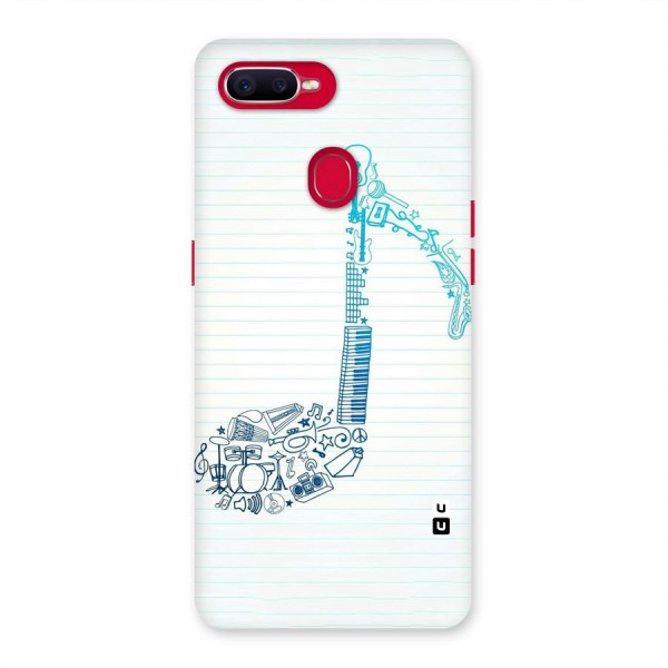 Music Note Design Back Case for Oppo F9 Pro