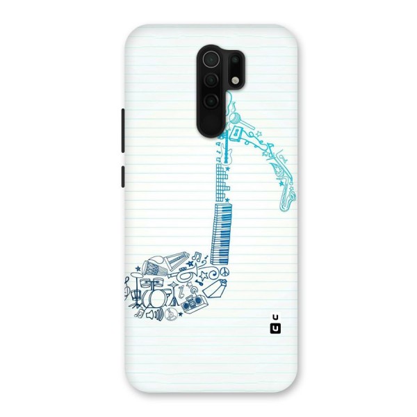 Music Note Design Back Case for Poco M2