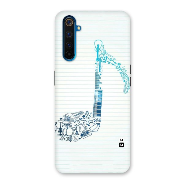 Music Note Design Back Case for Realme 6 Pro