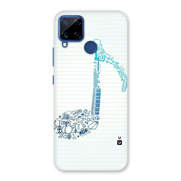 Music Note Design Back Case for Realme Narzo 30A