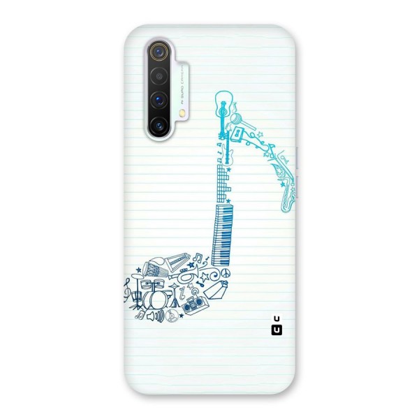 Music Note Design Back Case for Realme X3