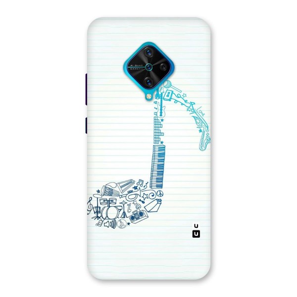 Music Note Design Back Case for Vivo S1 Pro