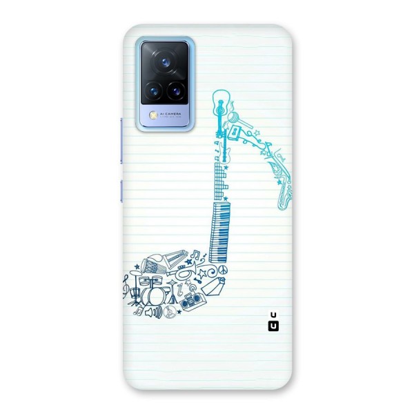 Music Note Design Back Case for Vivo V21 5G