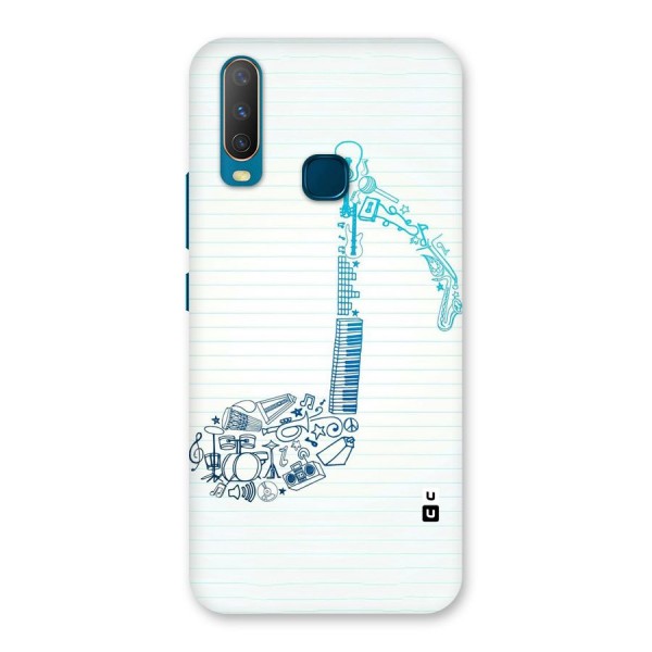 Music Note Design Back Case for Vivo Y15