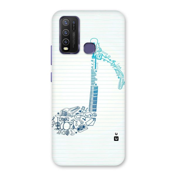 Music Note Design Back Case for Vivo Y30