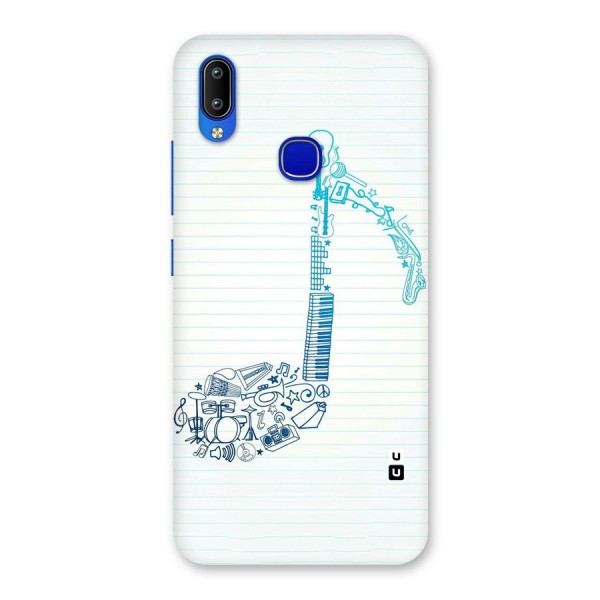 Music Note Design Back Case for Vivo Y91