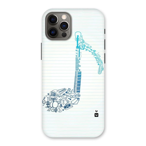 Music Note Design Back Case for iPhone 12 Pro