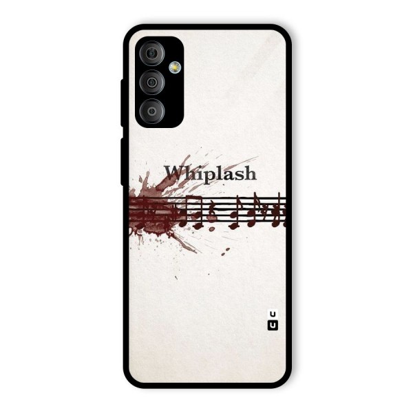 Music Notes Splash Glass Back Case for Galaxy F23