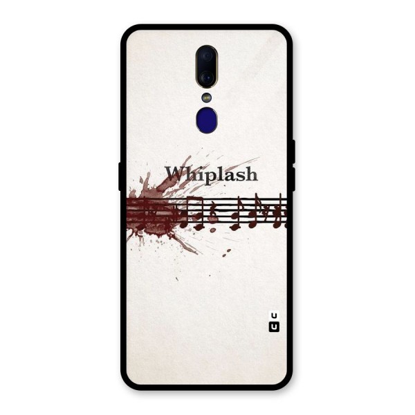 Music Notes Splash Glass Back Case for Oppo F11