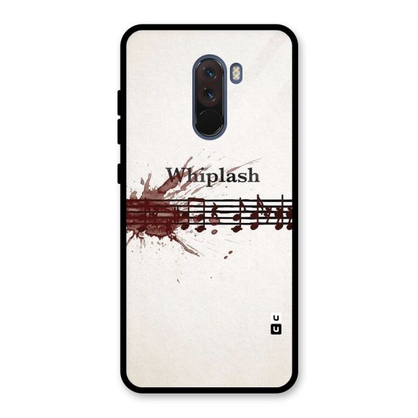 Music Notes Splash Glass Back Case for Poco F1