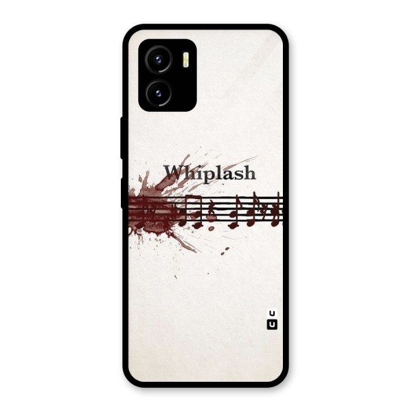 Music Notes Splash Glass Back Case for Vivo Y15s