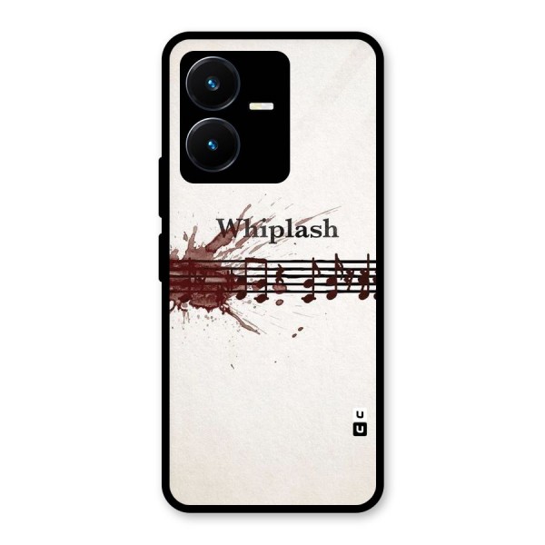 Music Notes Splash Glass Back Case for Vivo Y22