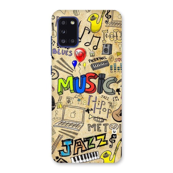 Music Pattern Back Case for Galaxy A31