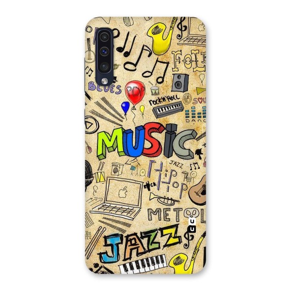 Music Pattern Back Case for Galaxy A50