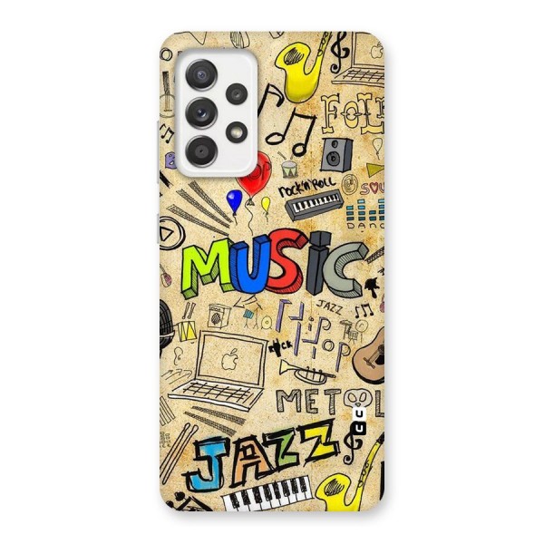 Music Pattern Back Case for Galaxy A52