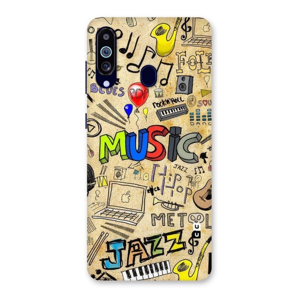 Music Pattern Back Case for Galaxy A60