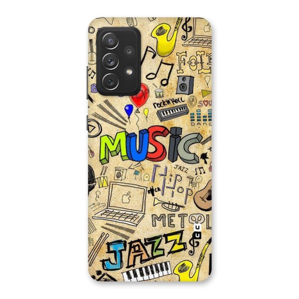 Music Pattern Back Case for Galaxy A72