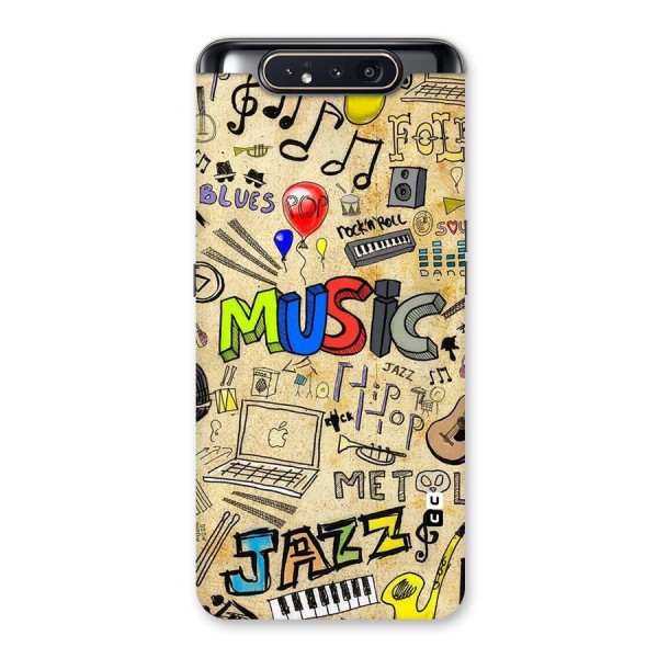 Music Pattern Back Case for Galaxy A80