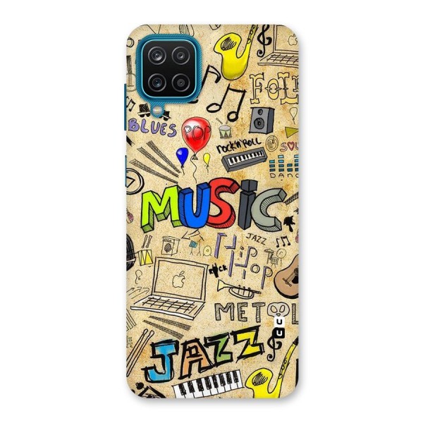 Music Pattern Back Case for Galaxy F12