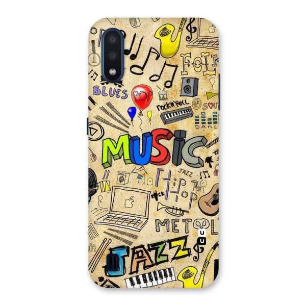 Music Pattern Back Case for Galaxy M01