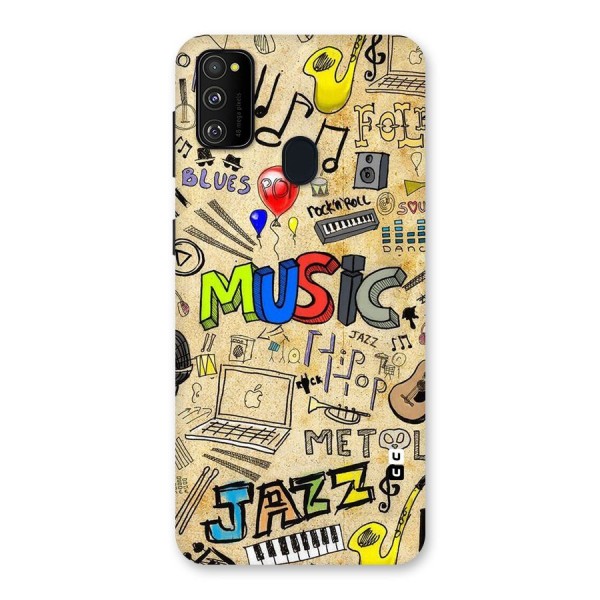 Music Pattern Back Case for Galaxy M21