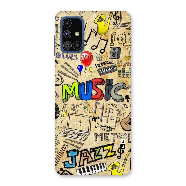 Music Pattern Back Case for Galaxy M51