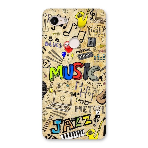 Music Pattern Back Case for Google Pixel 3 XL