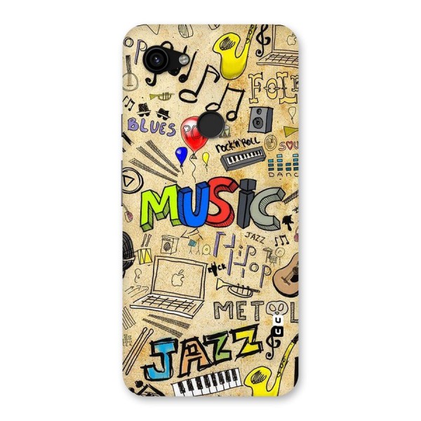 Music Pattern Back Case for Google Pixel 3a XL