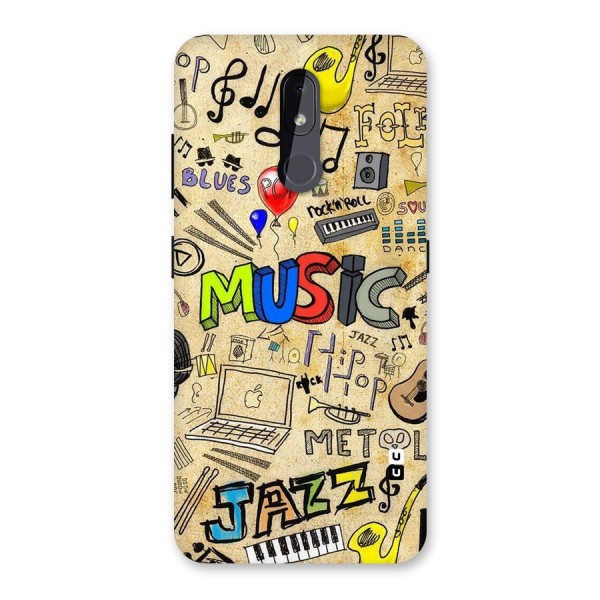 Music Pattern Back Case for Nokia 3.2