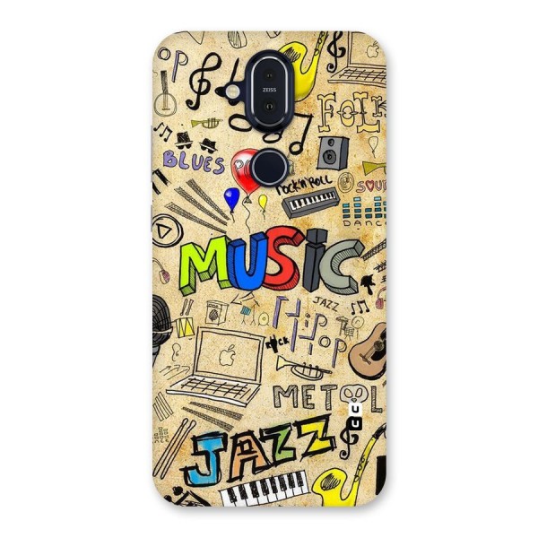 Music Pattern Back Case for Nokia 8.1