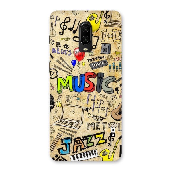 Music Pattern Back Case for OnePlus 6T