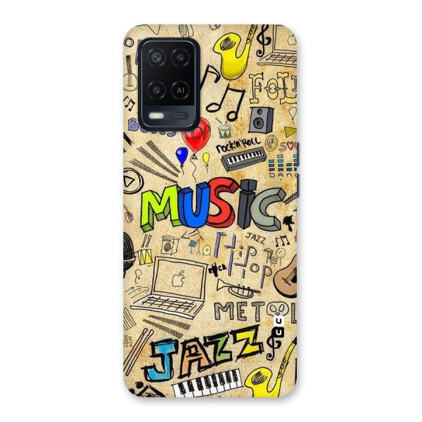 Music Pattern Back Case for Oppo A54