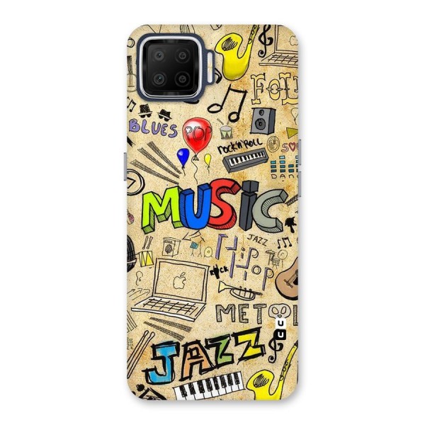 Music Pattern Back Case for Oppo F17