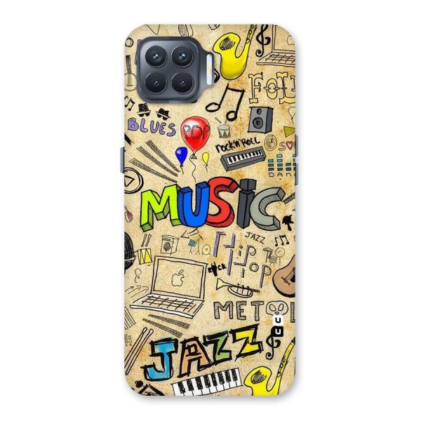 Music Pattern Back Case for Oppo F17 Pro