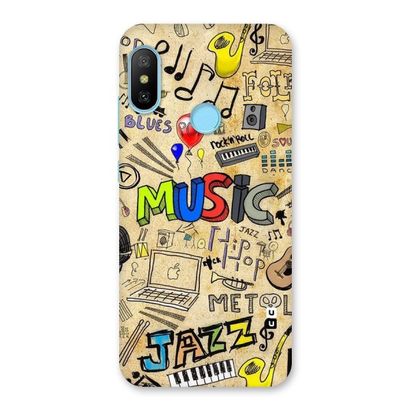 Music Pattern Back Case for Redmi 6 Pro