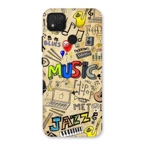 Music Pattern Back Case for Redmi 9C