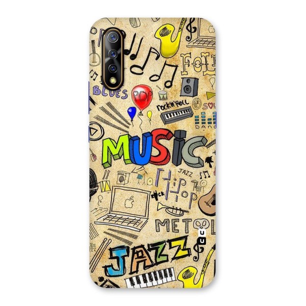 Music Pattern Back Case for Vivo S1