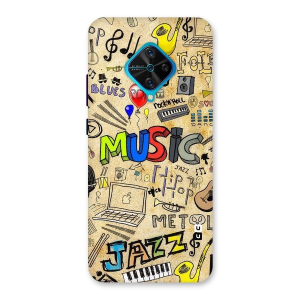 Music Pattern Back Case for Vivo S1 Pro