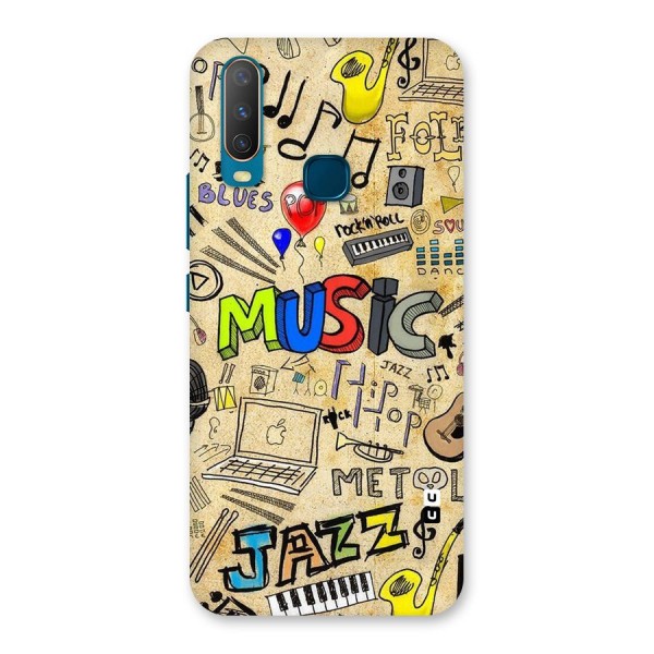 Music Pattern Back Case for Vivo U10