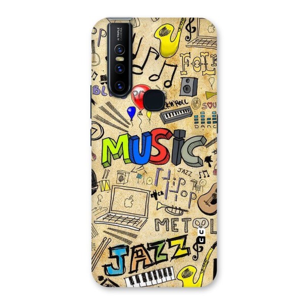 Music Pattern Back Case for Vivo V15