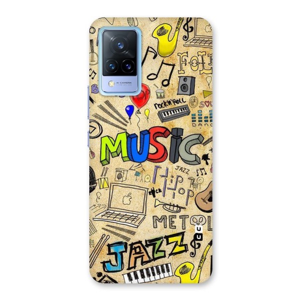 Music Pattern Back Case for Vivo V21 5G