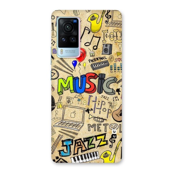 Music Pattern Back Case for Vivo X60 Pro