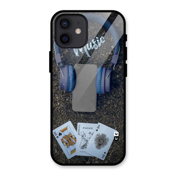 Music Power Cards Glass Back Case for iPhone 12