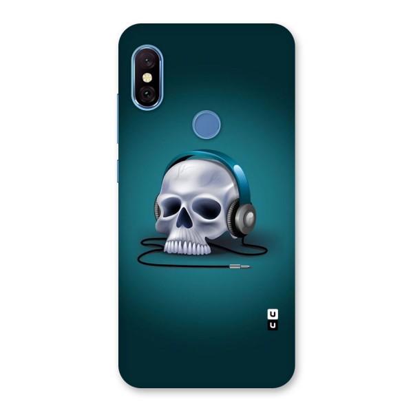 Music Skull Back Case for Redmi Note 6 Pro